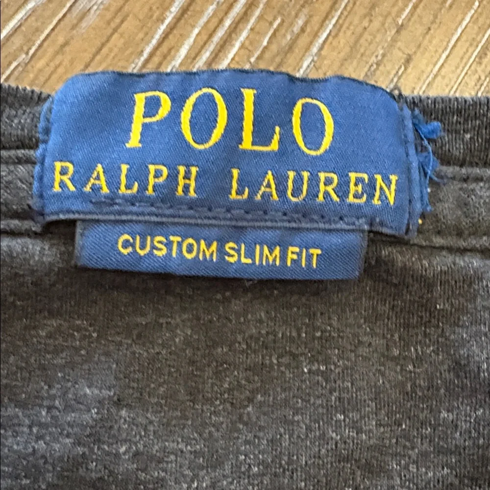 Polo Ralph Lauren custom fit gray marled jersey crewneck short sleeve Tee Size S